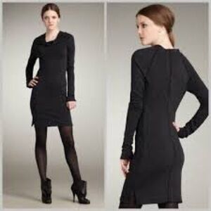 Gorgeous James Perse Cowl Neck Black Dress JP Sz 1 Sz Sm